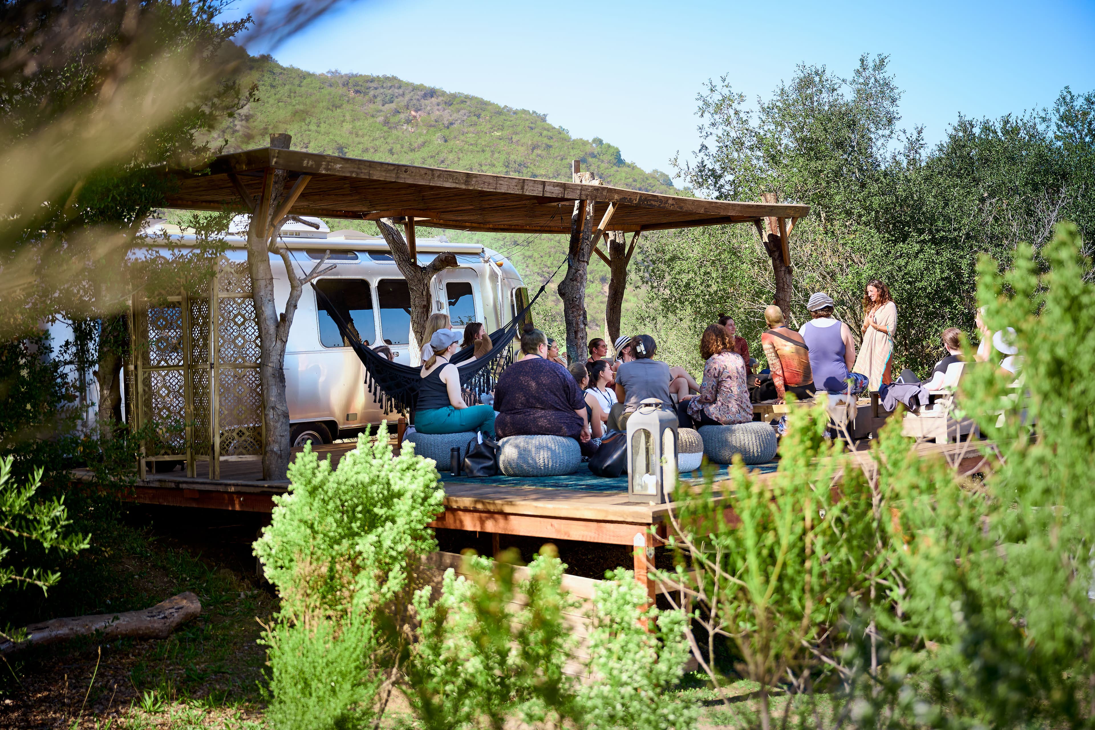 Portrait in motion under warm evening light