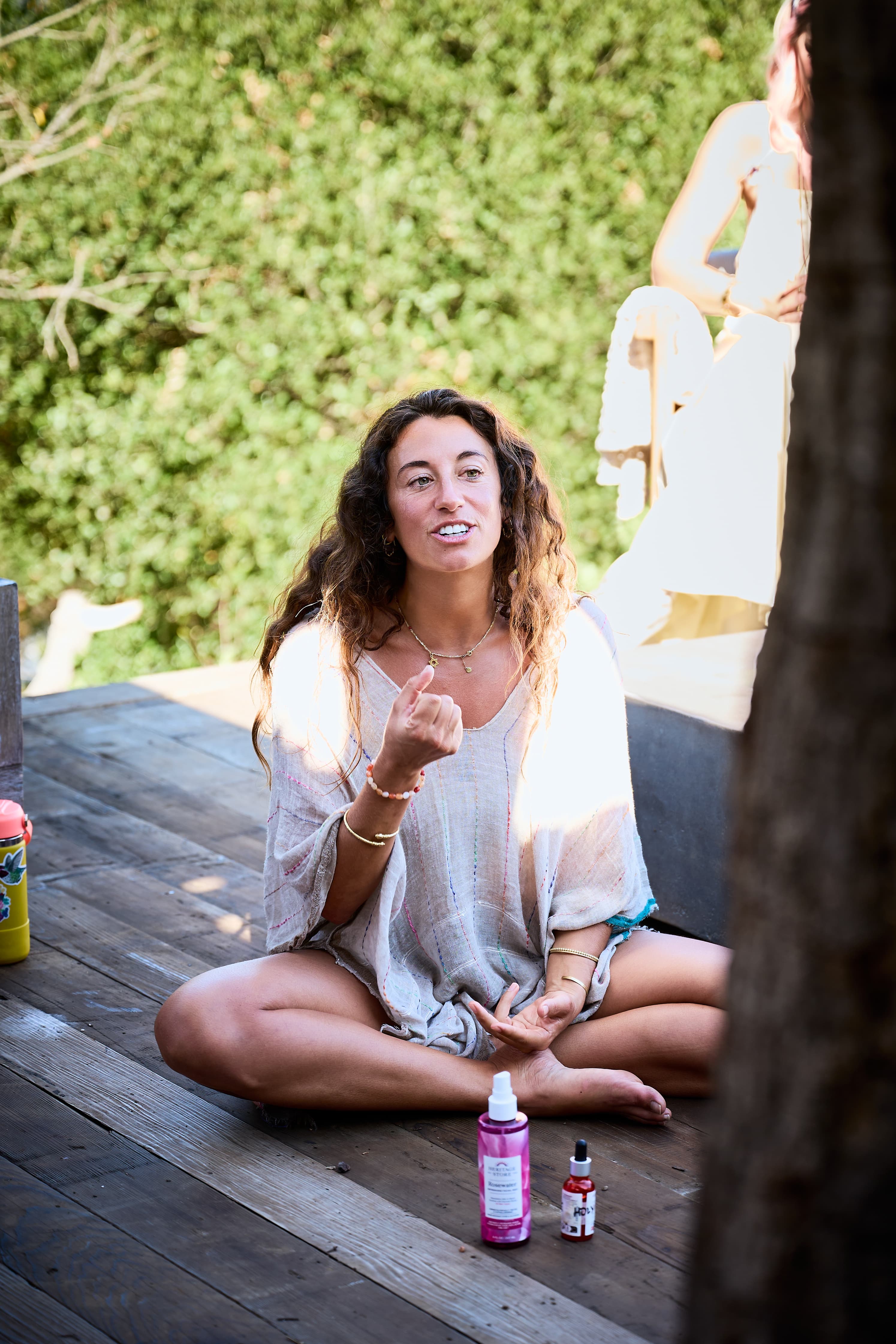 Nellie Hayat speaking in community